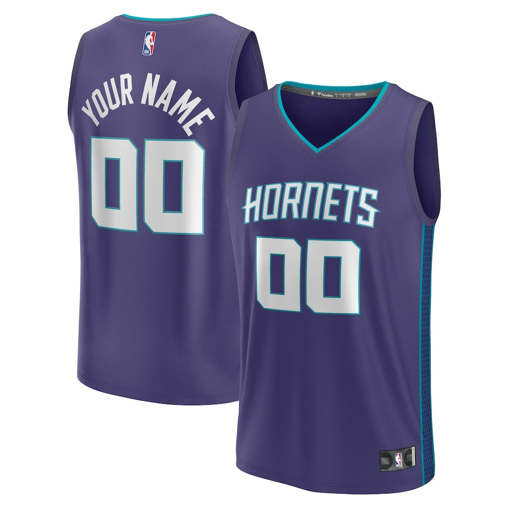 Fanatics Charlotte Hornets Fast Break Custom Jersey Purple Statement Edition