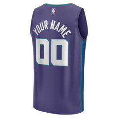 Fanatics Charlotte Hornets Fast Break Custom Jersey Purple Statement Edition