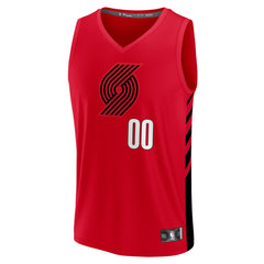 Fanatics Portland Trail Blazers Fast Break Custom Replica Jersey Red Statement Edition
