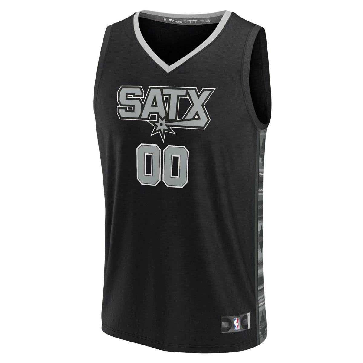 Fanatics San Antonio Spurs Fast Break Custom Replica Jersey Black Statement Edition