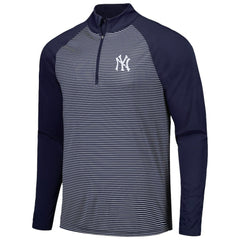 New York Yankees Levelwear Charter Striped Raglan Quarter-Zip Top Online