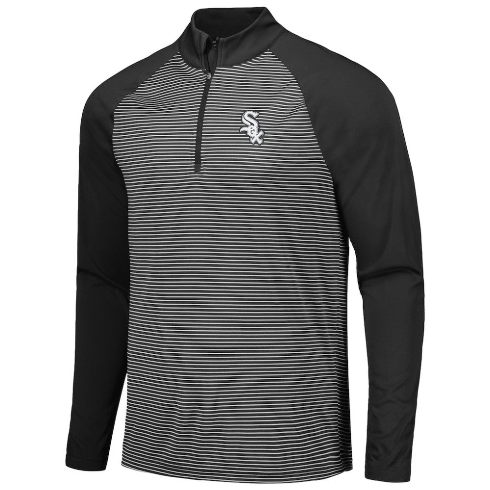 Chicago White Sox Levelwear Charter Striped Raglan Quarter-Zip Top Outlet