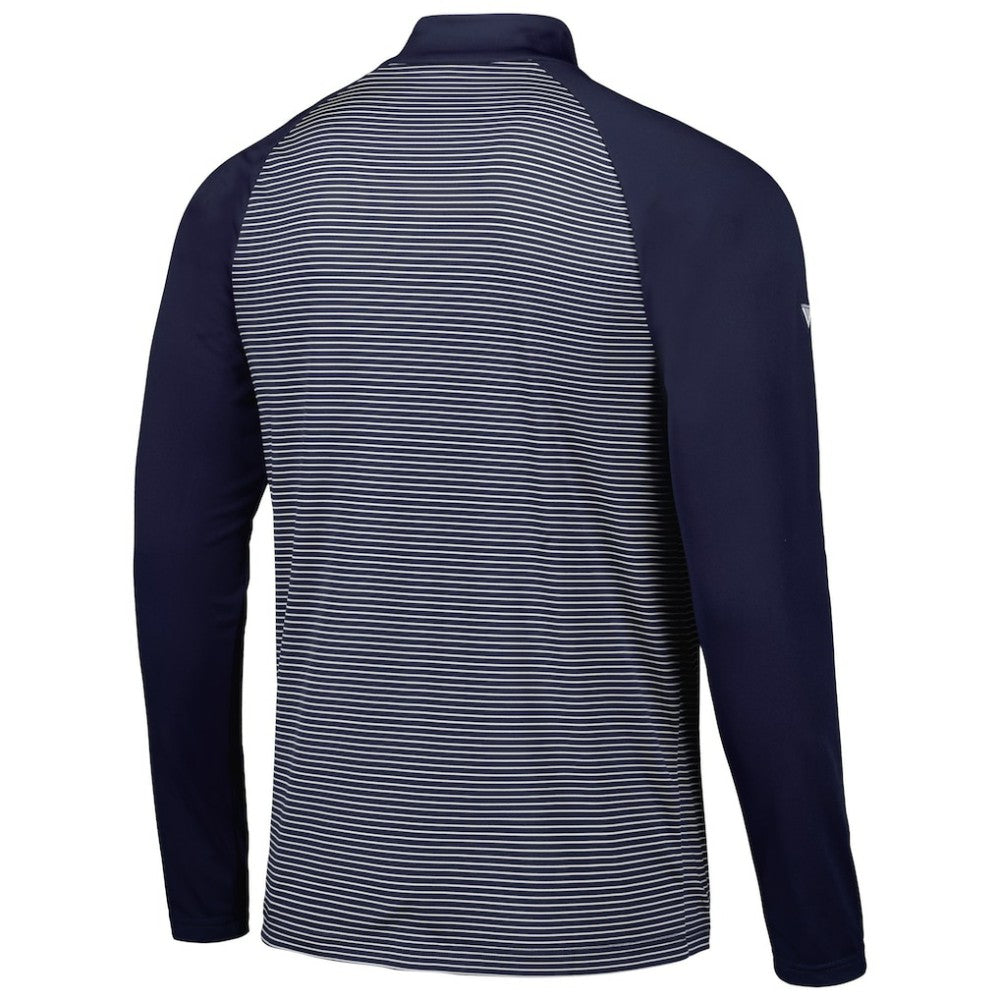 Detroit Tigers Levelwear Charter Striped Raglan Quarter-Zip Top Sale