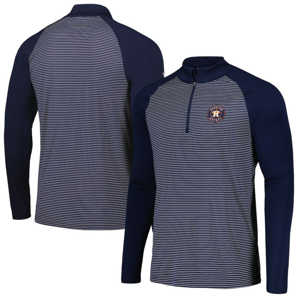 Houston Astros Levelwear Charter Striped Raglan Quarter-Zip Top Discount