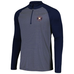 Houston Astros Levelwear Charter Striped Raglan Quarter-Zip Top Discount