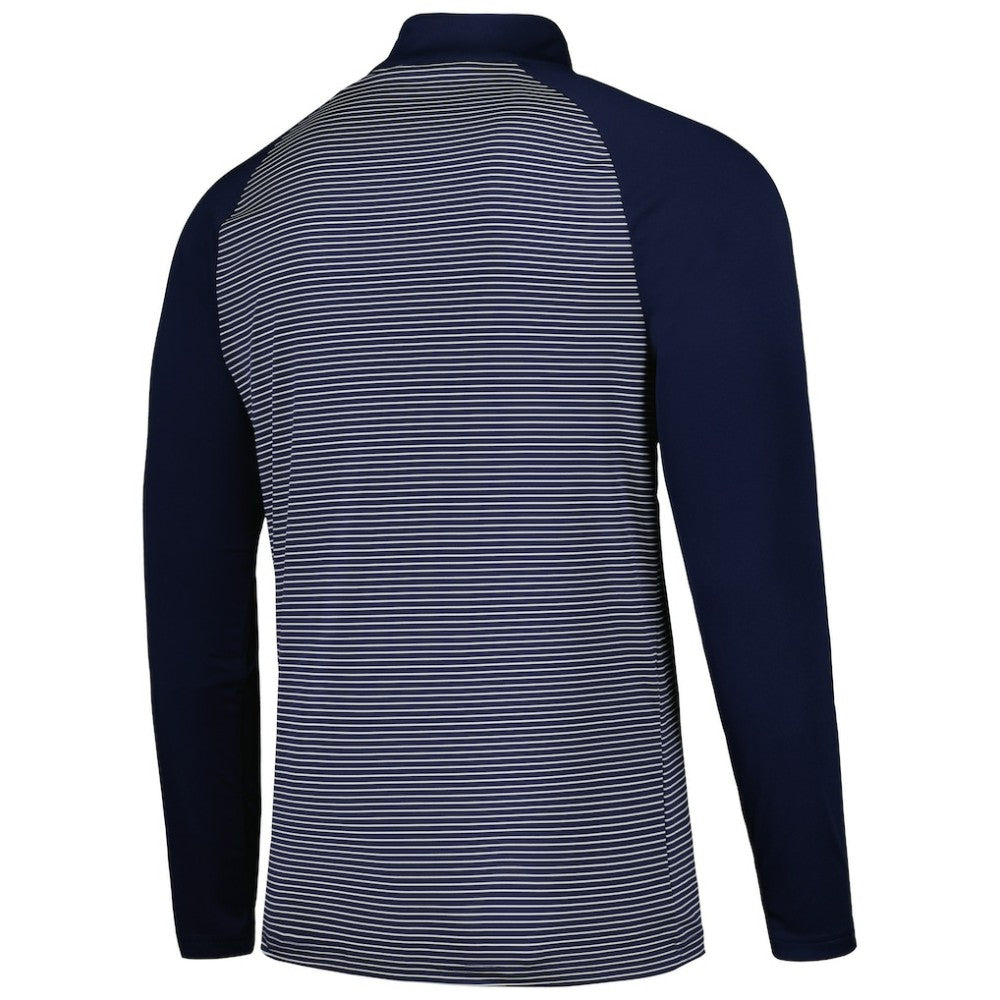Atlanta Braves Levelwear Charter Striped Raglan Quarter-Zip Top for sale