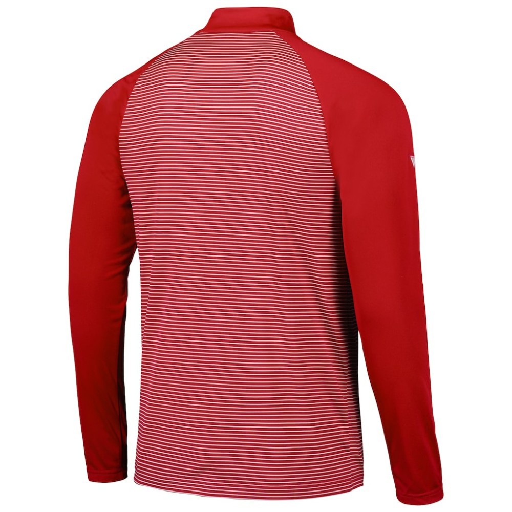 St. Louis Cardinals Levelwear Charter Striped Raglan Quarter-Zip Top Discount