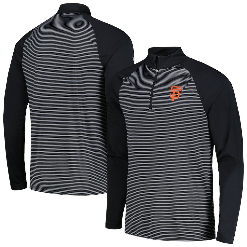 San Francisco Giants Levelwear Charter Striped Raglan Quarter-Zip Top Online