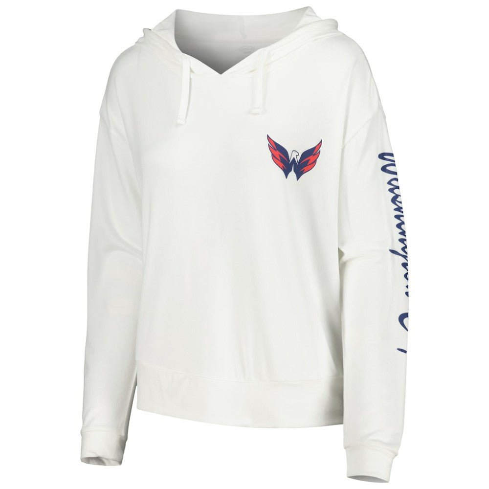 Washington Capitals Concepts Sport Women's Accord Hacci Long Sleeve Hoodie Top - White | NHL online