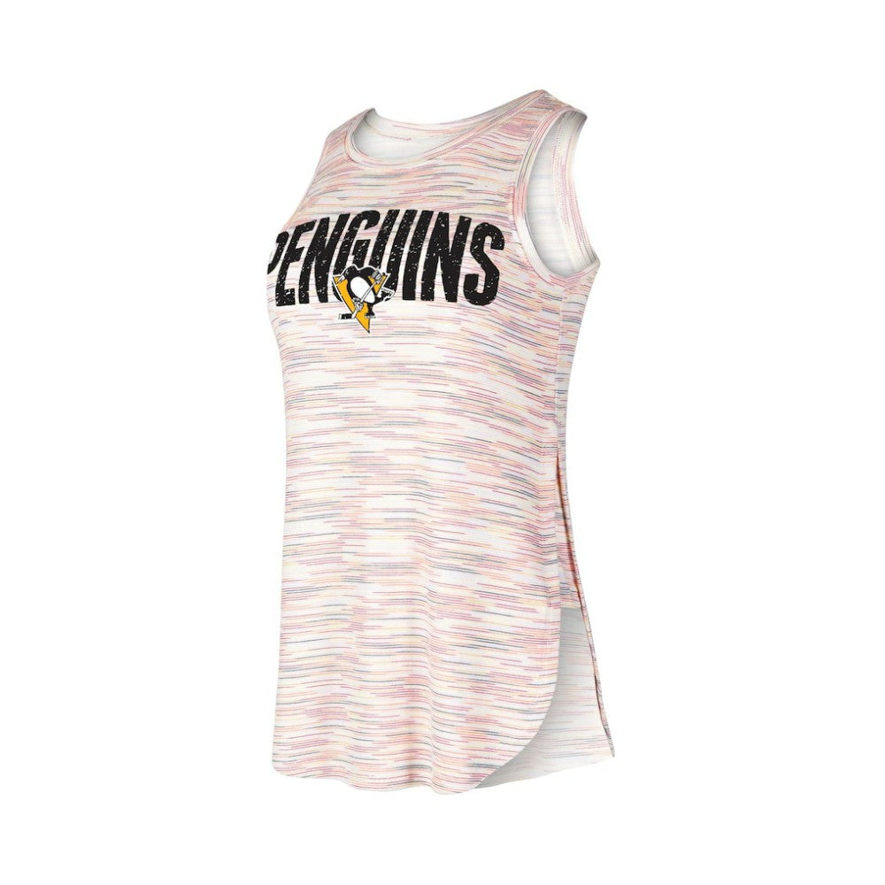 Pittsburgh Penguins Concepts Sport Women's Sunray Multicolor Tri-Blend Tank Top | NHL Clearance