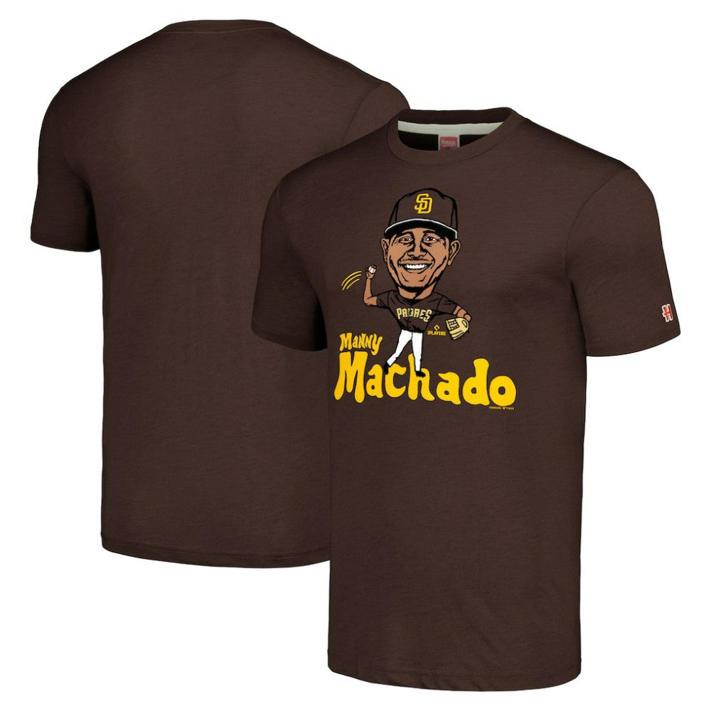 Manny Machado San Diego Padres Homage Caricature Tri-Blend T-Shirt Online