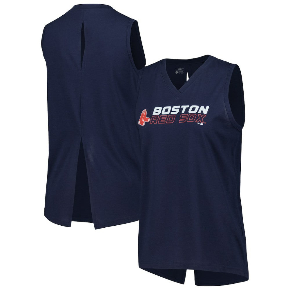 Boston Red Sox Levelwear Women's Paisley Chase V-Neck Tank Top Outlet