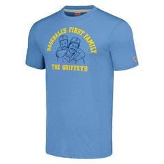 Ken Griffey & Ken Griffey Jr. Seattle Mariners Homage Illustration Tri-Blend T-Shirt Outlet