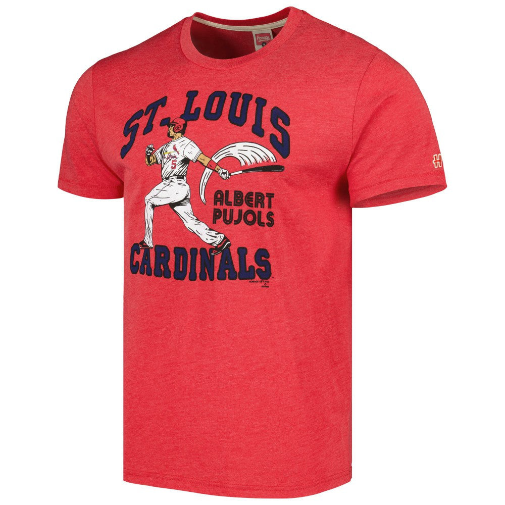 Albert Pujols St. Louis Cardinals Homage Illustration Tri-Blend T-Shirt Near Me