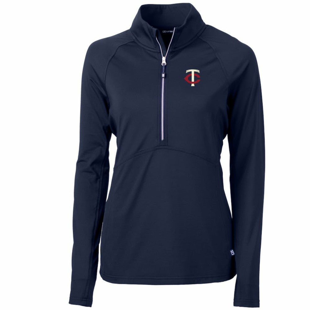 Minnesota Twins Cutter & Buck Women's Adapt Eco Knit Stretch Half-Zip Logo Pullover Top Near Me