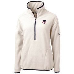 Minnesota Twins Cutter & Buck Women's Cascade Eco Sherpa Half-Zip Pullover Jacket Outlet