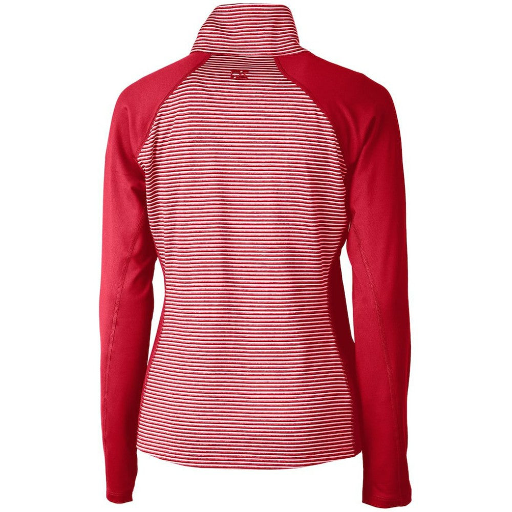 Minnesota Twins Cutter & Buck Women's DryTec Forge Tonal Stripe Stretch Half-Zip Top Sale