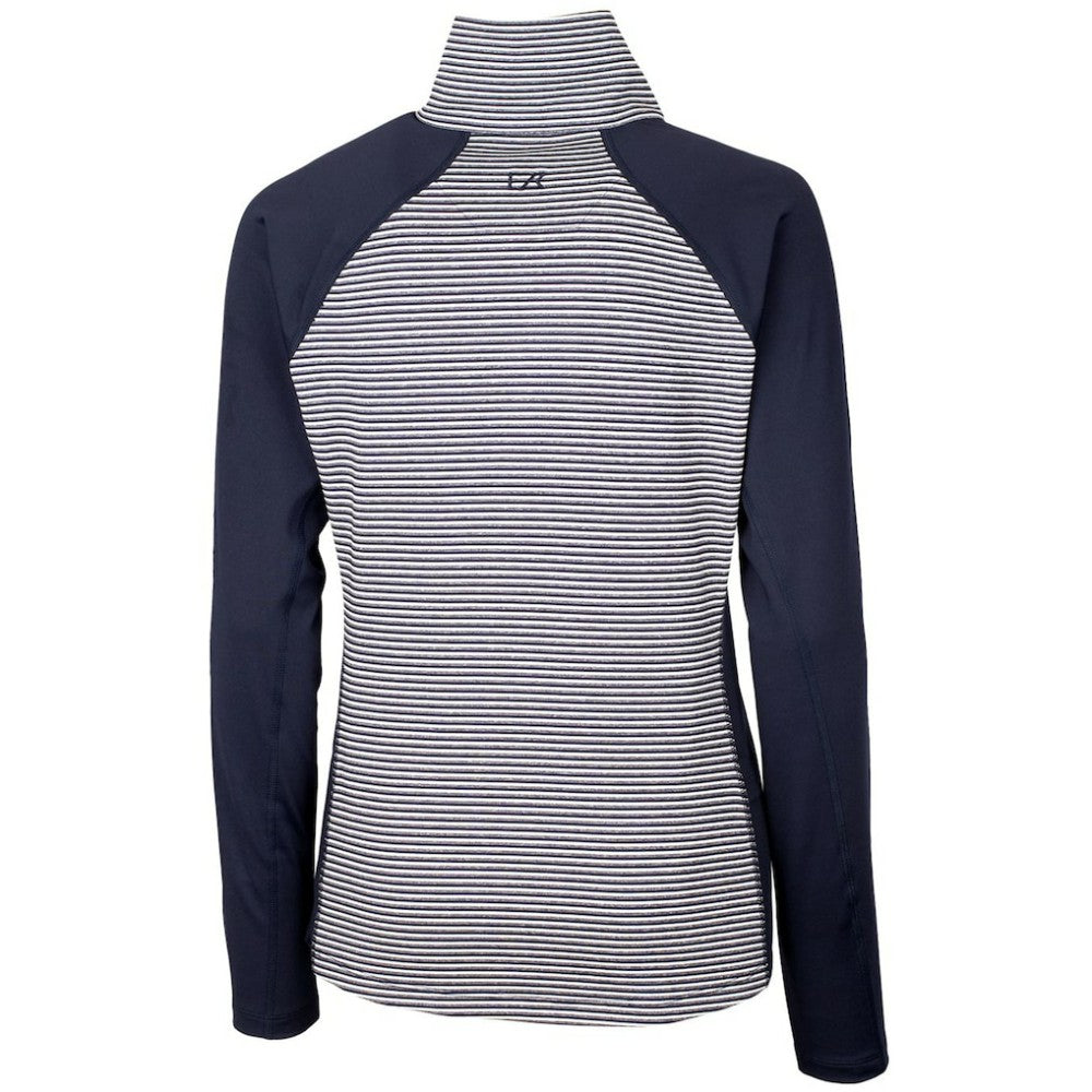 Minnesota Twins Cutter & Buck Women's DryTec Forge Tonal Stripe Stretch Half-Zip Top Sale