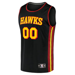 Fanatics Atlanta Hawks Youth Fast Break Replica Custom Jersey Statement Edition Black