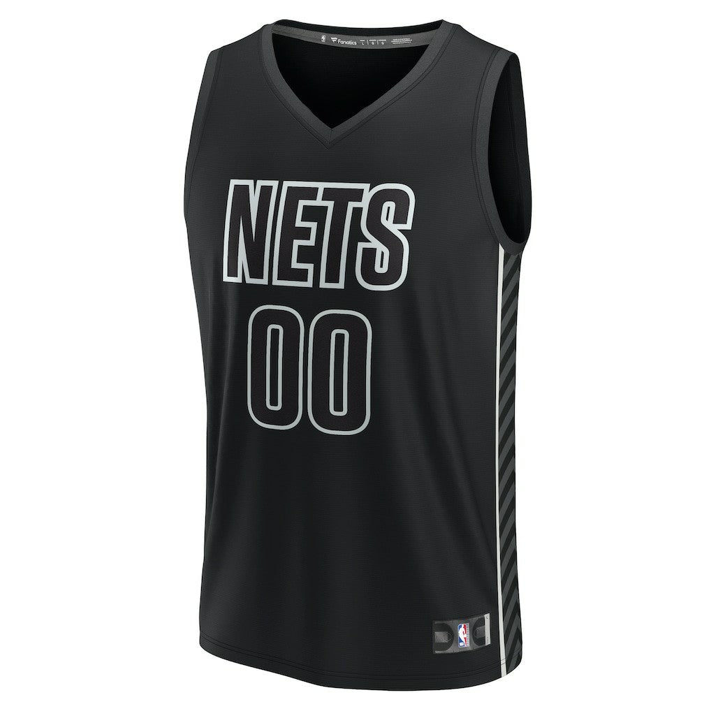 Fanatics Brooklyn Nets Youth Fast Break Replica Custom Jersey Statement Edition Black