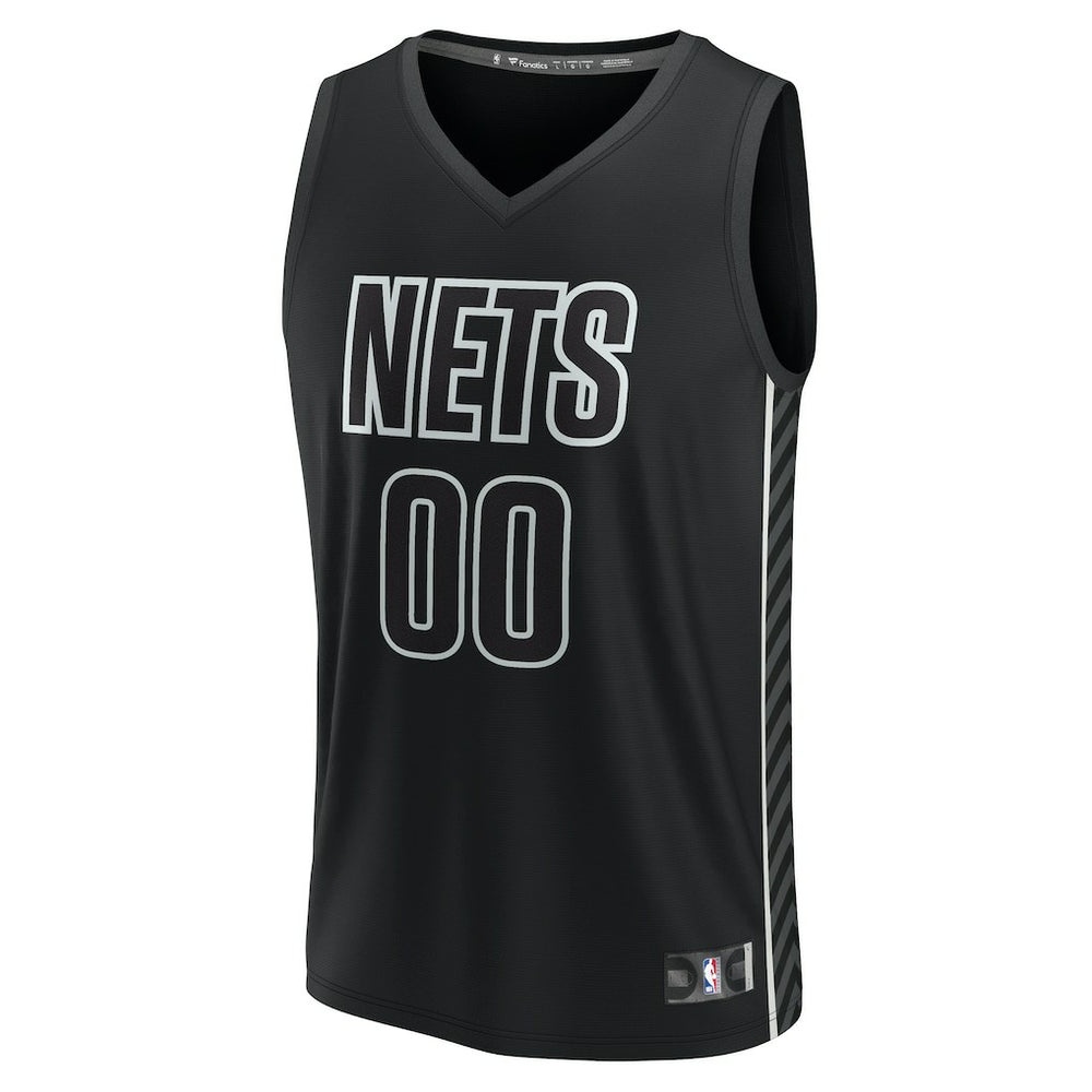 Fanatics Brooklyn Nets Youth Fast Break Replica Custom Jersey Statement Edition Black