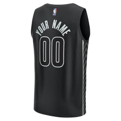 Fanatics Brooklyn Nets Youth Fast Break Replica Custom Jersey Statement Edition Black