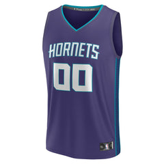 Fanatics Charlotte Hornets Youth Fast Break Replica Custom Jersey Statement Edition Purple