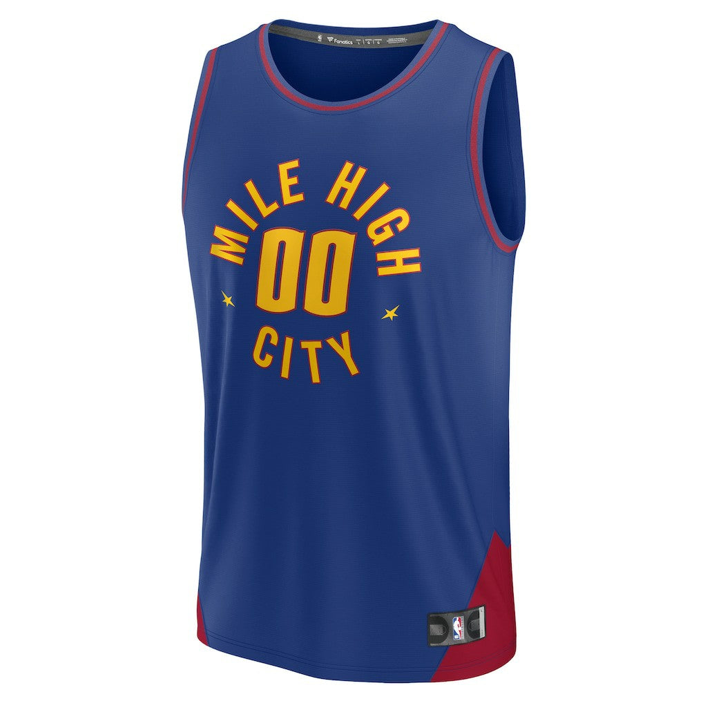 Fanatics Denver Nuggets Youth Fast Break Replica Custom Jersey Statement Editi- Blue