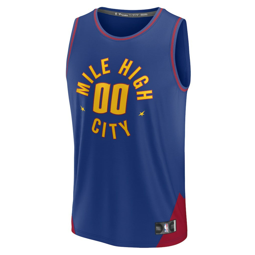 Fanatics Denver Nuggets Youth Fast Break Replica Custom Jersey Statement Editi- Blue