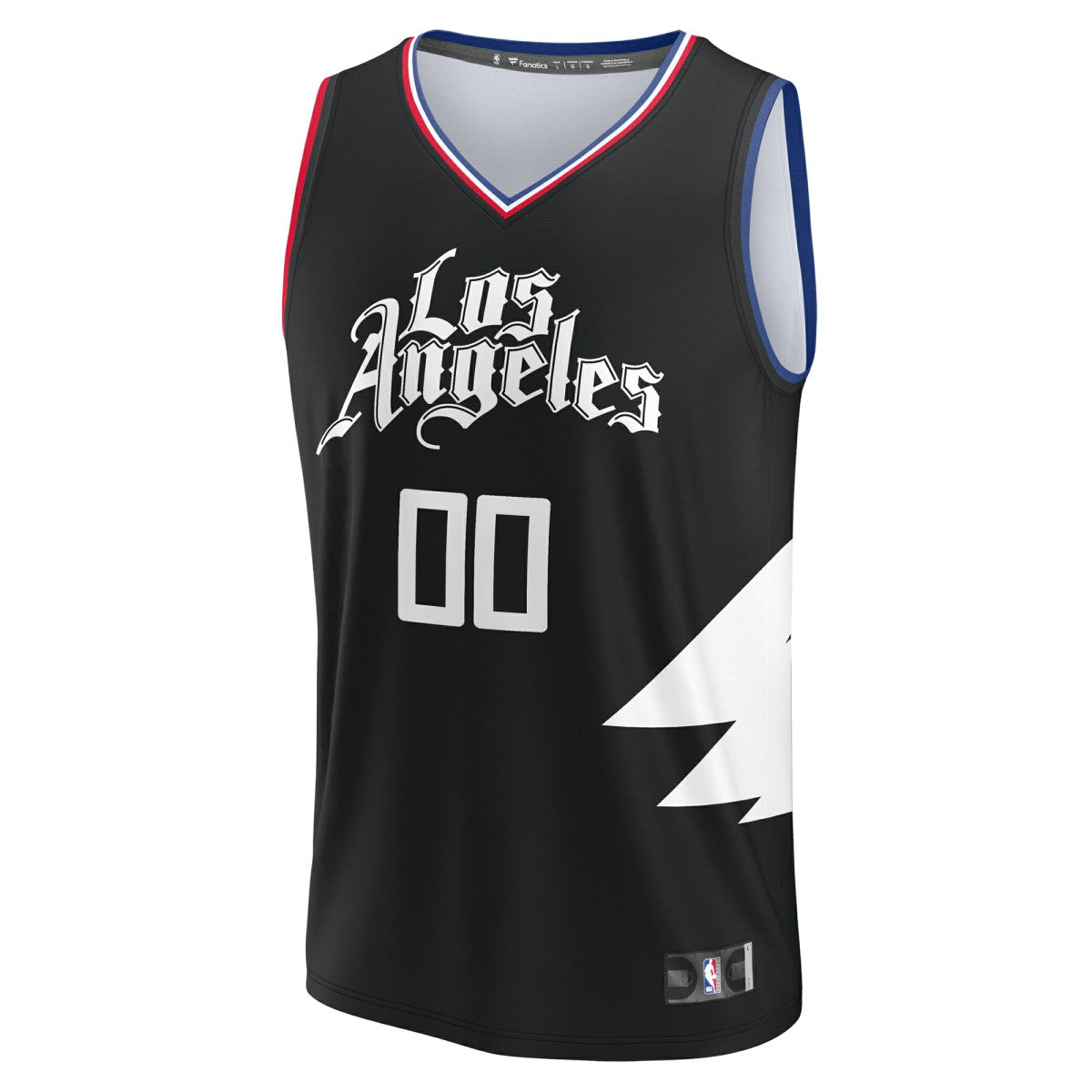 Fanatics LA Clippers Youth Fast Break Replica Custom Jersey Statement Edition Black