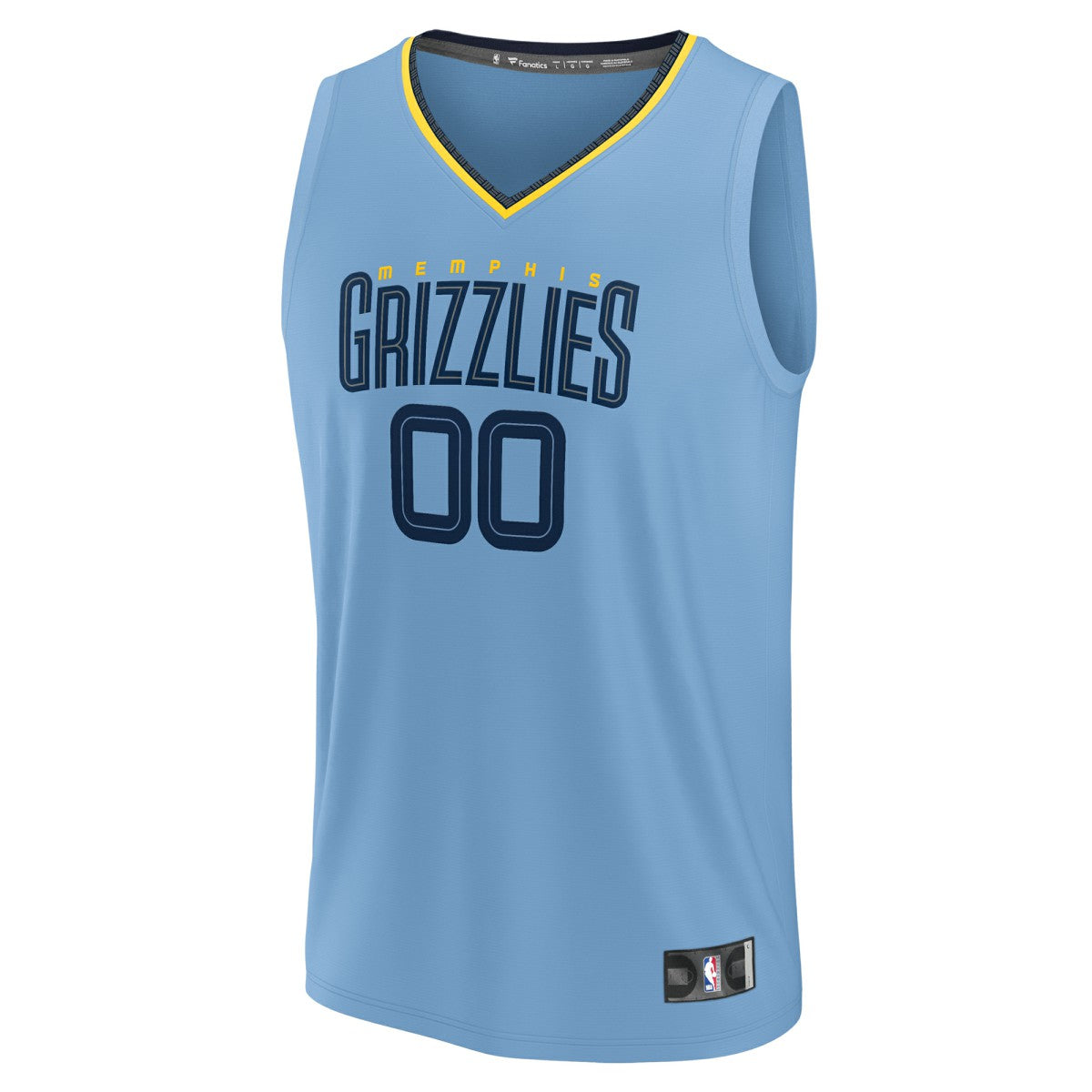 Fanatics Memphis Grizzlies Youth Fast Break Replica Custom Jersey Statement Edition Light Blue