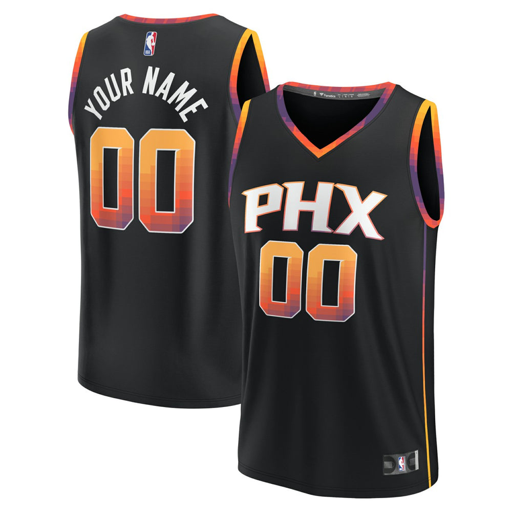 Fanatics Phoenix Suns Youth Fast Break Replica Custom Jersey Statement Edition Black
