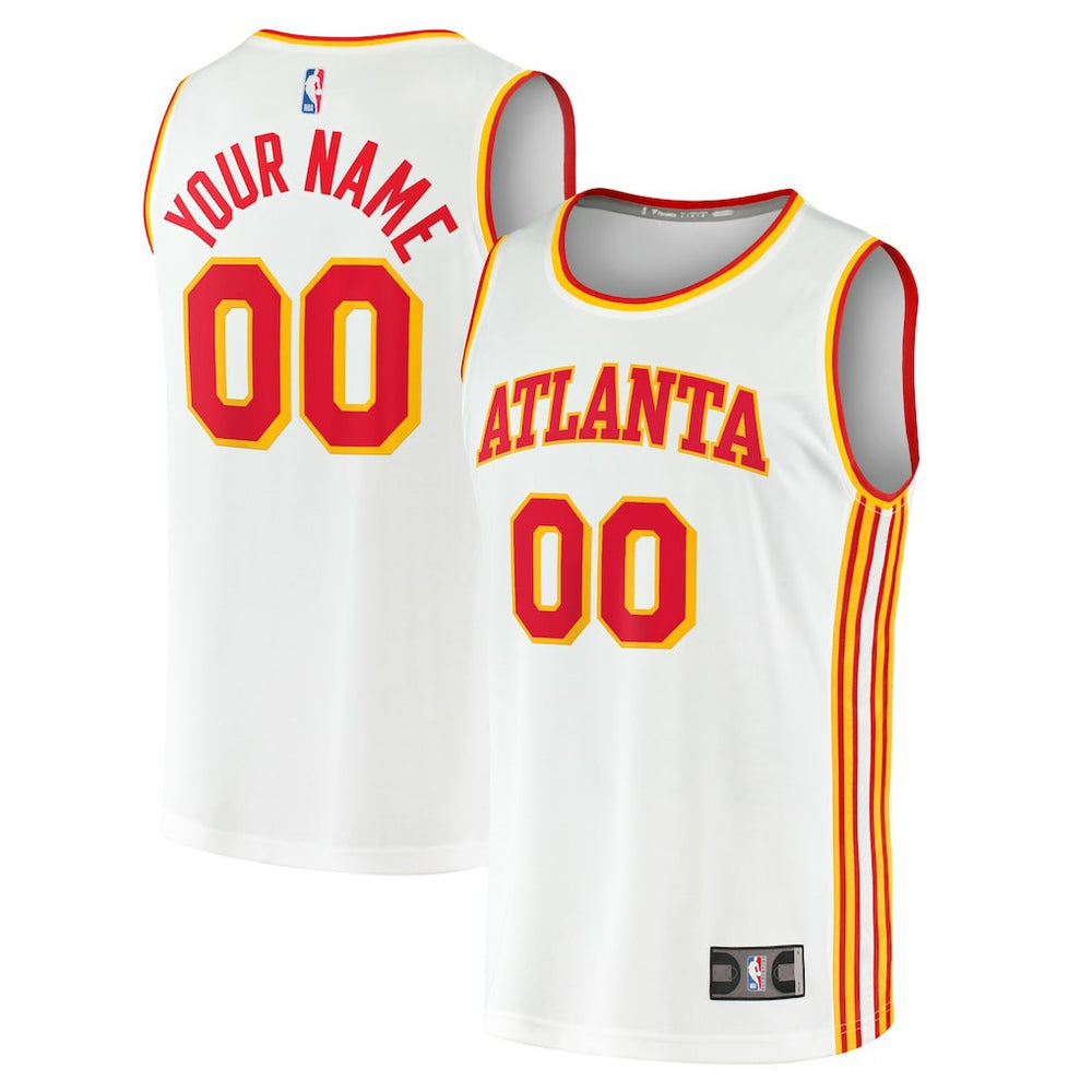 Fanatics Atlanta Hawks Fast Break Custom Replica Jersey Association Edition White