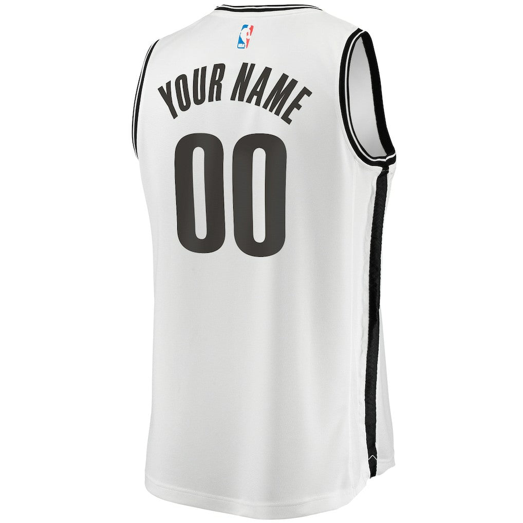 Fanatics Brooklyn Nets Fast Break Custom Replica Jersey Association Edition White