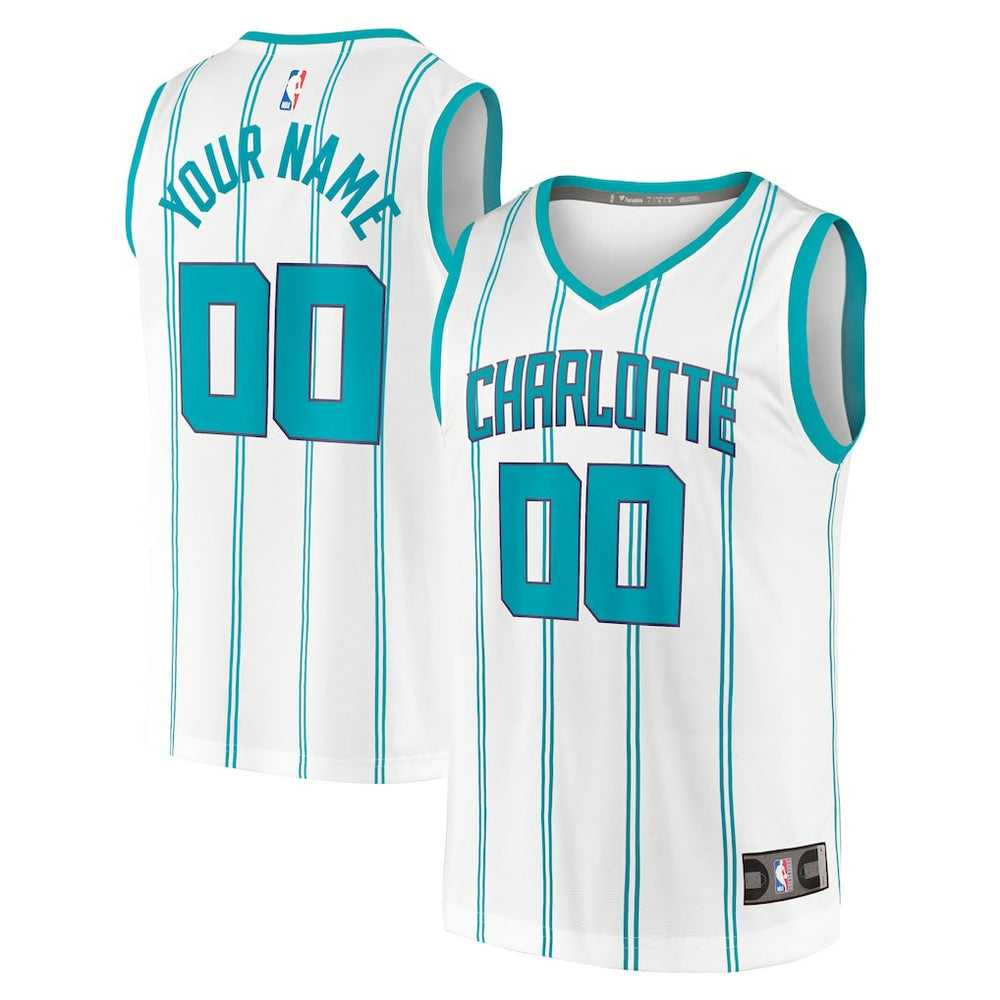 Fanatics Charlotte Hornets Fast Break Custom Replica Jersey Association Edition White
