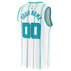 Fanatics Charlotte Hornets Fast Break Custom Replica Jersey Association Edition White