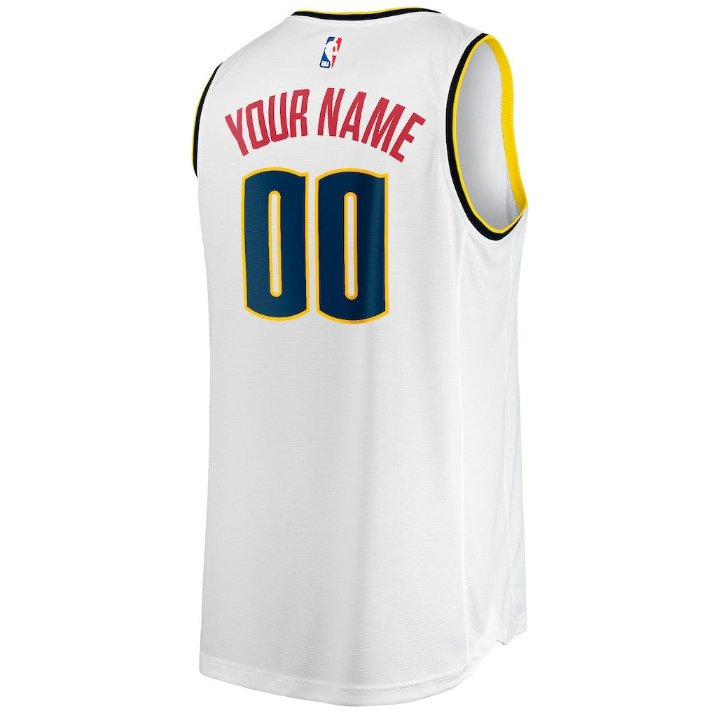 Fanatics Denver Nuggets Fast Break Custom Replica Jersey Association Editi- White