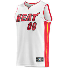 Fanatics Miami Heat Fast Break Custom Replica Jersey Association Edition White