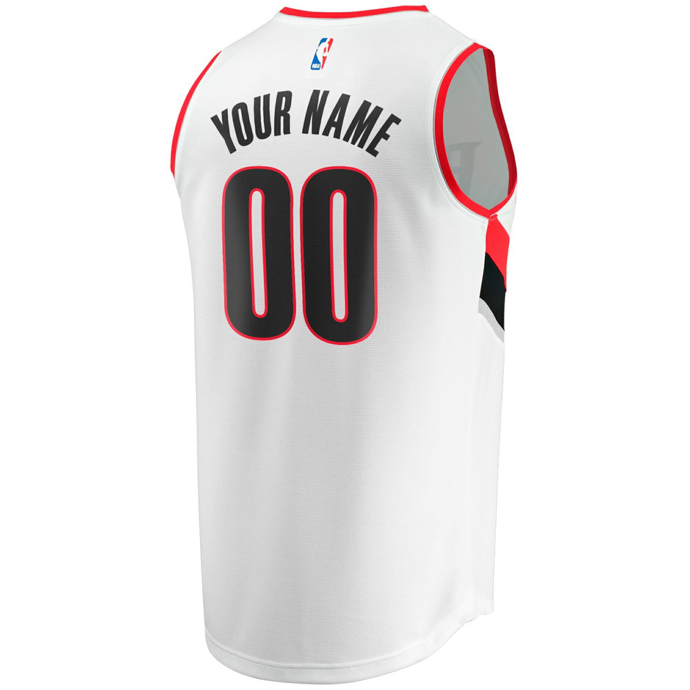 Fanatics Portland Trail Blazers Fast Break Custom Replica Jersey Association Edition White