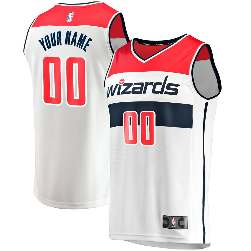 Fanatics Washington Wizards Fast Break Custom Replica Jersey Association Edition White