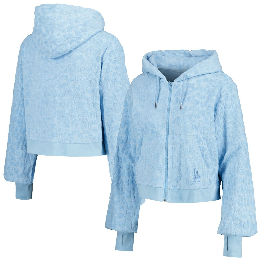 Los Angeles Dodgers Lusso Women's Tabitha Cheetah Terry Full-Zip Sweatshirt Sale