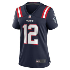 Tom Brady New England Patriots Women's Retired Game Jersey - Navy - Nike