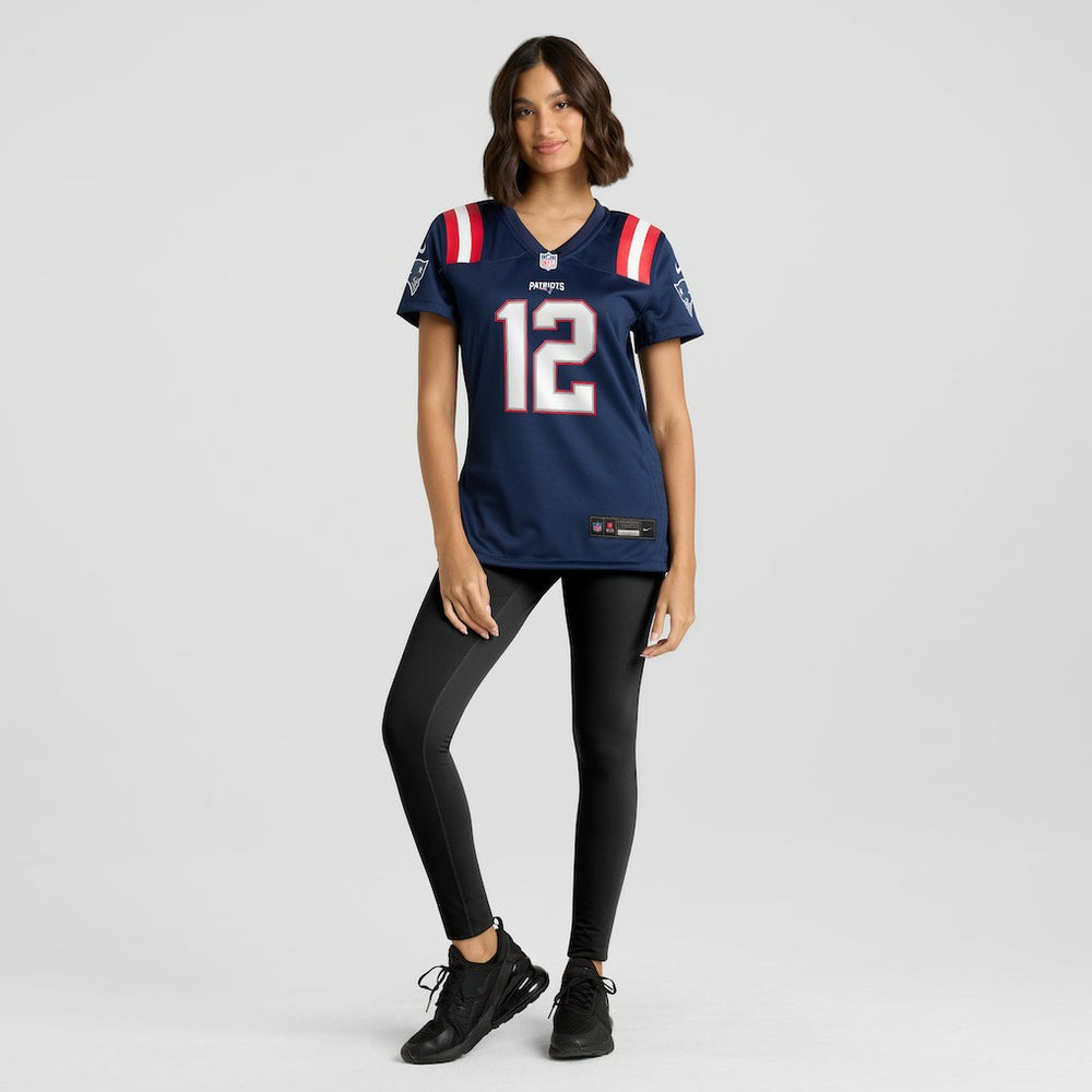 Tom Brady New England Patriots Women's Retired Game Jersey - Navy - Nike