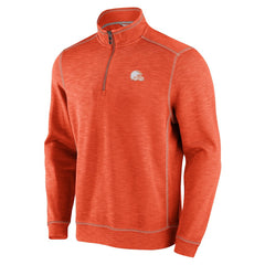 Cleveland Browns Tobago Bay Tri-Blend Half-Zip Sweatshirt - Orange - Tommy Bahama