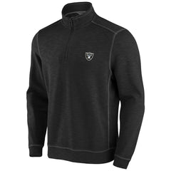 Las Vegas Raiders Big & Tall Tobago Bay Half-Zip Sweatshirt - Black - Tommy Bahama
