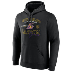 LeBron James Los Angeles Lakers Most Points in NBA History Pullover Hoodie Black