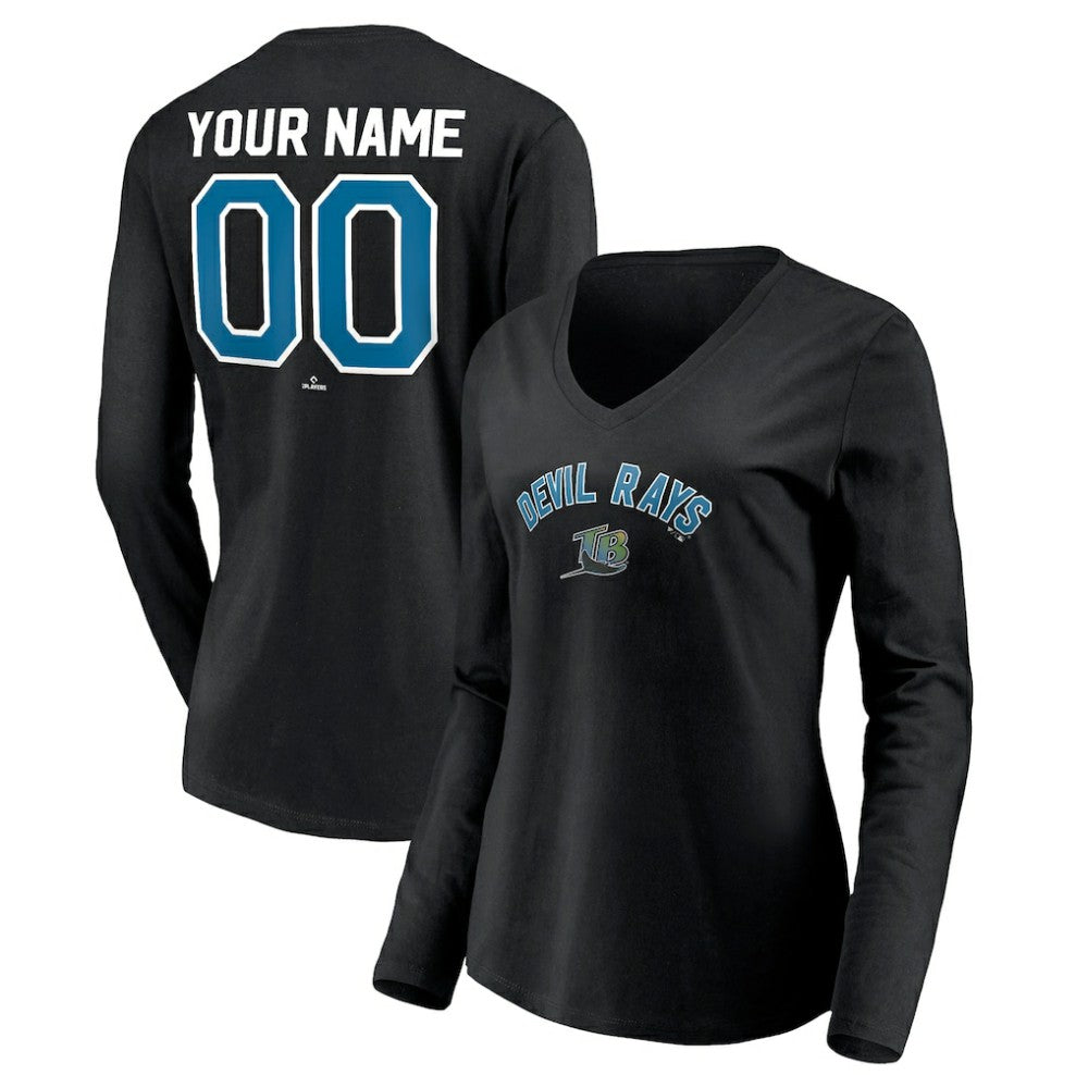 Tampa Bay Rays Women's Cooperstown Collection Personalized Winning Streak Long Sleeve V-Neck T-Shirt Near Me
