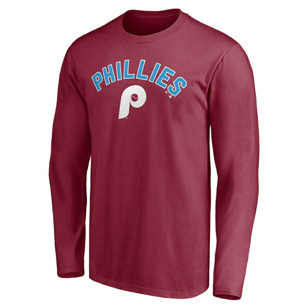 Philadelphia Phillies Personalized Cooperstown Collection Alternate Winning Streak Long Sleeve T-Shirt for sale