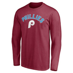 Philadelphia Phillies Personalized Cooperstown Collection Alternate Winning Streak Long Sleeve T-Shirt for sale