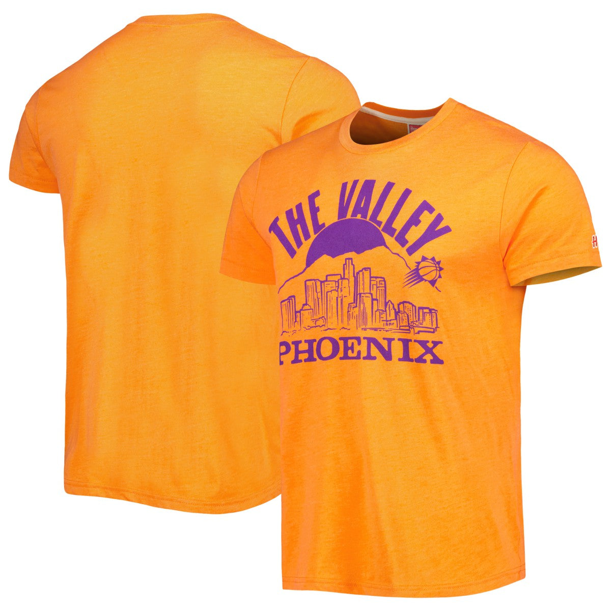 Phoenix Suns Homage Unisex Hometown Hyper Local Tri-Blend T-Shirt Orange